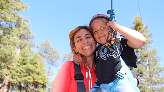 mother and daughter smiling