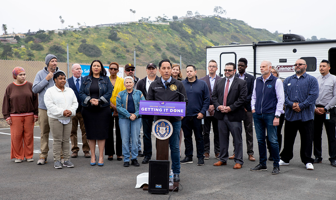 Mayor Todd Gloria at opening of new Rose Canyon Lot
