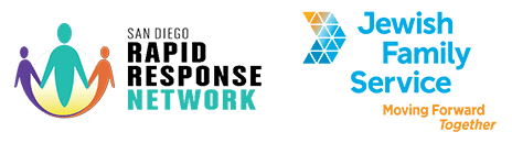 San Diego Rapid Response Network and Jewish Family Service logos