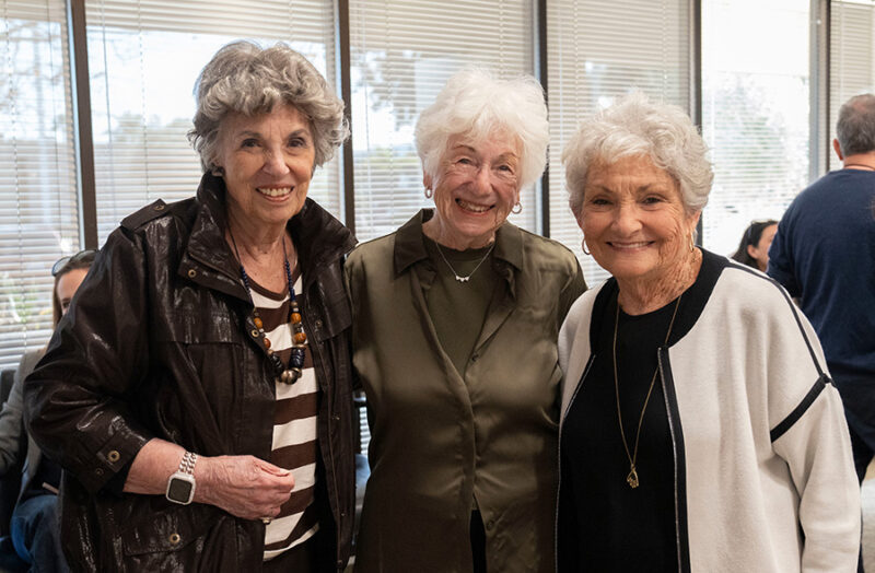 Zita Liebermensch with friends, Inge Feinswong and Lilly Strausberg, at the groundbreaking of the Liebermensch Family Comfort Facility.